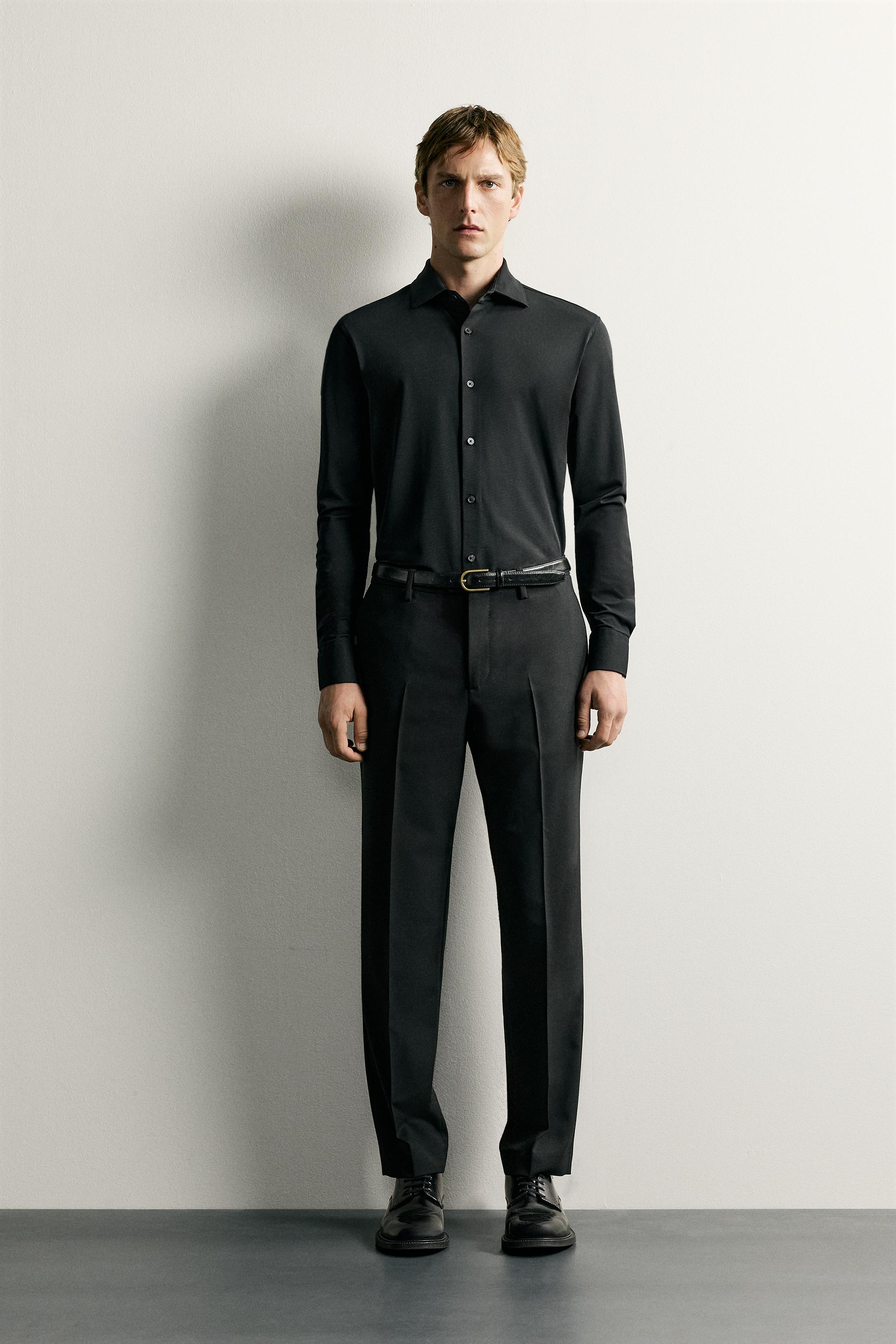TEXTURED REGULAR FIT SHIRT